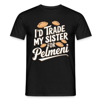Pelmeni Cuisine russe - T-shirt homme - noir - Devant - AI Model Male 178 light (178cm)