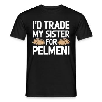 Pelmeni Cuisine russe - T-shirt homme - noir - Devant - AI Model Male 178 light (178cm)