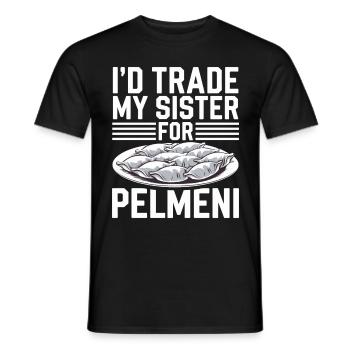 Pelmeni Cuisine russe - T-shirt homme - noir - Devant - AI Model Male 178 light (178cm)