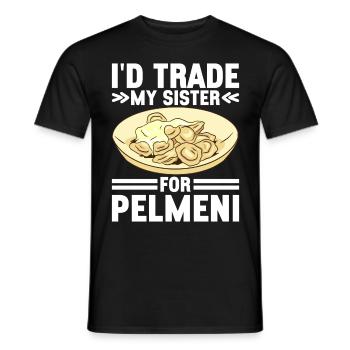 Pelmeni Cuisine russe - T-shirt homme - noir - Devant - AI Model Male 178 light (178cm)