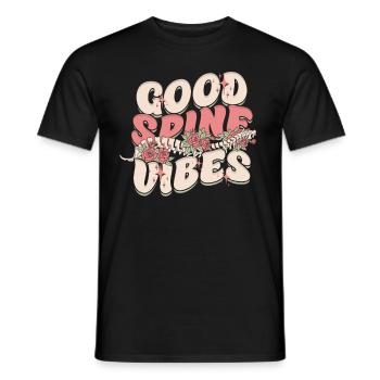 Chiropractor Physical Therapist Good Spine Vibes - Men's T-Shirt - black - Front - AI Model Male 178 light (178cm)