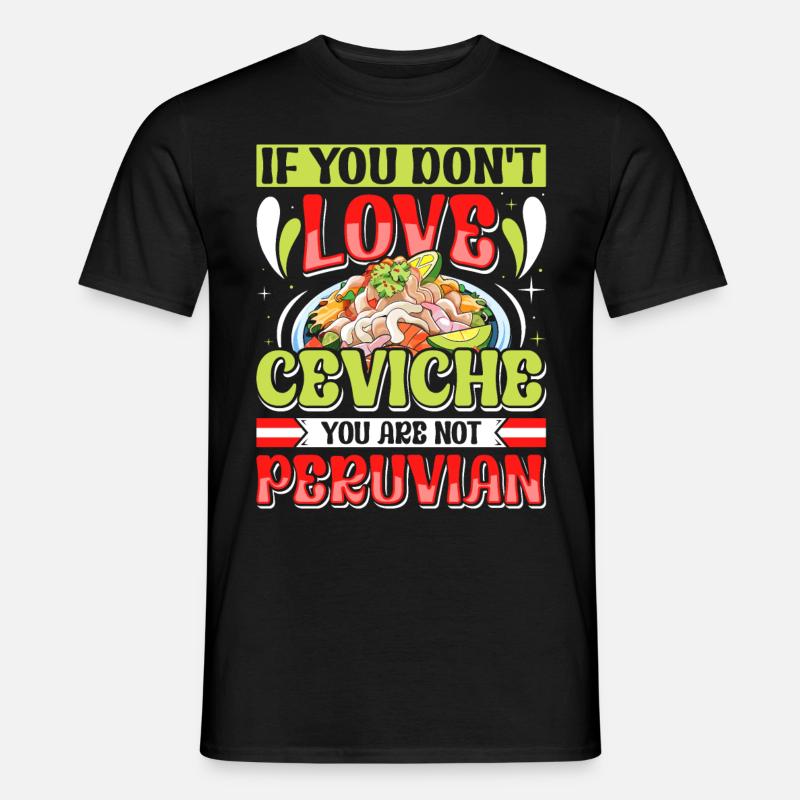 Seafood Peruvian Ceviche - Männer T-Shirt - Schwarz