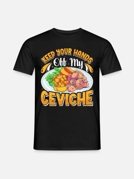Seafood Peruvian Ceviche - Men's T-Shirt - black