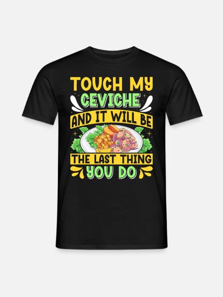 Seafood Peruvian Ceviche - Men's T-Shirt - black