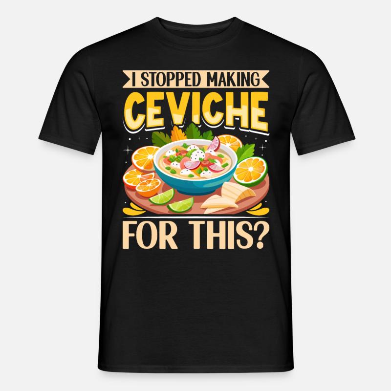 Seafood Peruvian Ceviche - Männer T-Shirt - Schwarz