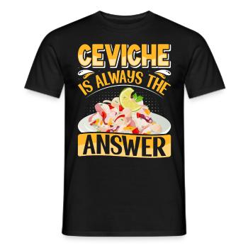 Seafood Peruvian Ceviche - Männer T-Shirt - Schwarz - Vorne - AI Model Male 178 light (178cm)