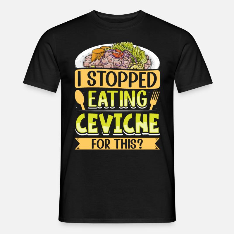 Seafood Peruvian Ceviche - Männer T-Shirt - Schwarz