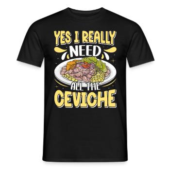 Seafood Peruvian Ceviche - Männer T-Shirt - Schwarz - Vorne - AI Model Male 178 light (178cm)