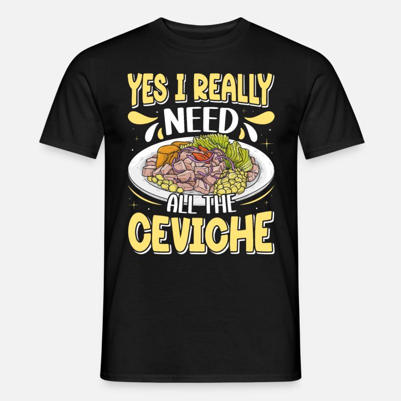 Seafood Peruvian Ceviche - Männer T-Shirt - Schwarz