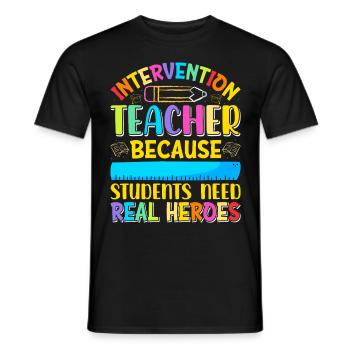 Intervention Teacher, Intervention specialist - Männer T-Shirt - Schwarz - Vorne - AI Model Male 178 light (178cm)