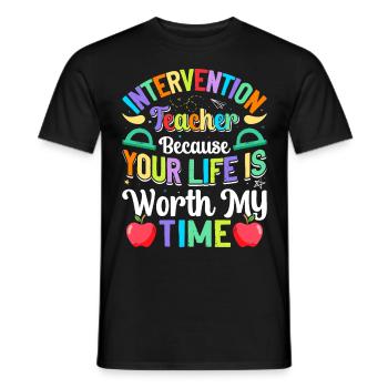 Intervention Teacher, Intervention specialist - Männer T-Shirt - Schwarz - Vorne - AI Model Male 178 light (178cm)