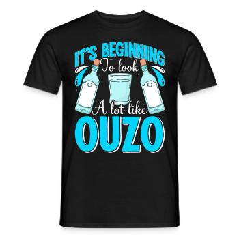 Grèce Ouzo - T-shirt homme - noir - Devant - AI Model Male 178 light (178cm)