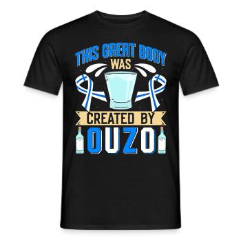 Grèce Ouzo - T-shirt homme - noir - Devant - AI Model Male 178 light (178cm)