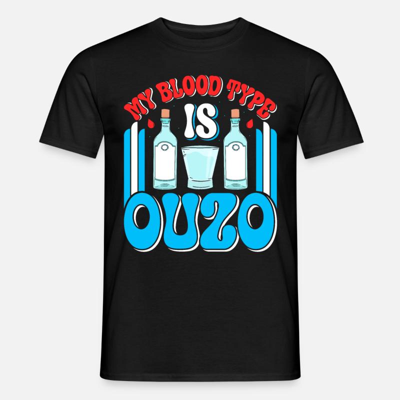 Greece Ouzo - Men's T-Shirt - black