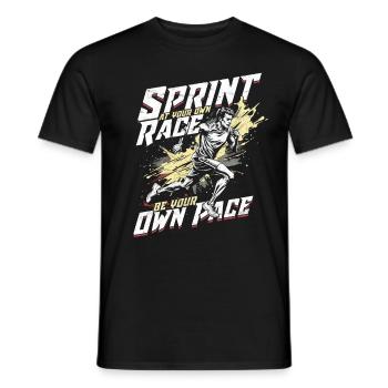 Sprint Athlétisme Sprint - T-shirt homme - noir - Devant - AI Model Male 178 light (178cm)