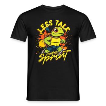 Sprint Sprint Moins parler Plus Sprint - T-shirt homme - noir - Devant - AI Model Male 178 light (178cm)