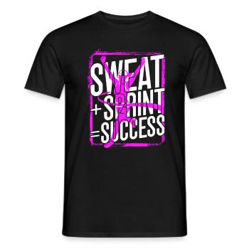 Sprint Leichtathletik Sweat Sprint Success - Männer T-Shirt - Schwarz - Vorne - AI Model Male 178 light (178cm)