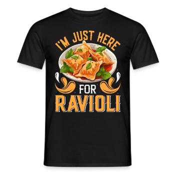 Touche à mon motif de raviolis - T-shirt homme - noir - Devant - AI Model Male 178 light (178cm)