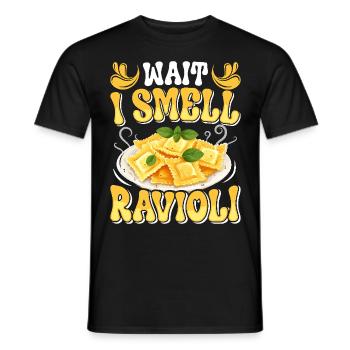 Hands off my ravioli motif - Men's T-Shirt - black - Front - AI Model Male 178 light (178cm)