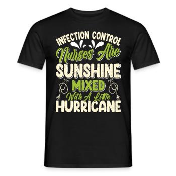 Caregiver Infection Control - Men's T-Shirt - black - Front - AI Model Male 178 light (178cm)