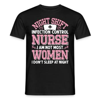 Contrôle des infections chez les soignants - T-shirt homme - noir - Devant - AI Model Male 178 light (178cm)