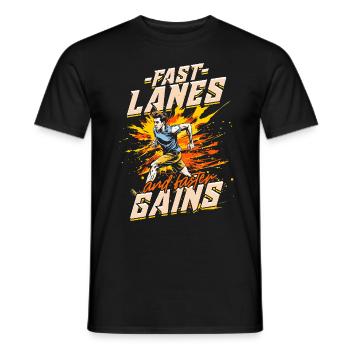 Sprint Athletics Voies rapides et gains plus rapides - T-shirt homme - noir - Devant - AI Model Male 178 light (178cm)