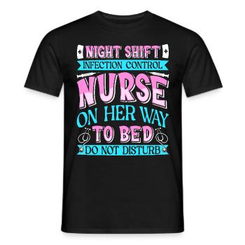 Caregiver Infection Control - Men's T-Shirt - black - Front - AI Model Male 178 light (178cm)