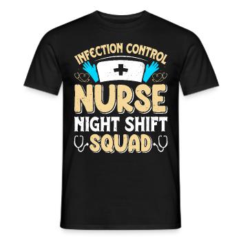 Caregiver Infection Control - Men's T-Shirt - black - Front - AI Model Male 178 light (178cm)