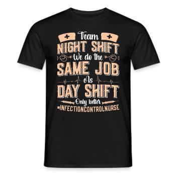 Caregiver Infection Control - Men's T-Shirt - black - Front - AI Model Male 178 light (178cm)