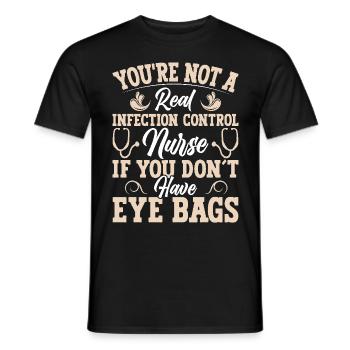 Caregiver Infection Control - Men's T-Shirt - black - Front - AI Model Male 178 light (178cm)