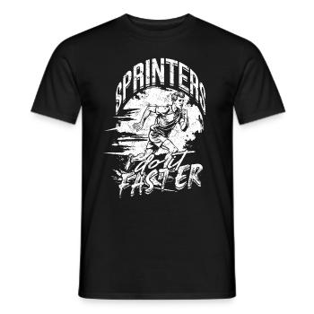 Sprint Athlétisme Les sprinteurs le font plus vite - T-shirt homme - noir - Devant - AI Model Male 178 light (178cm)
