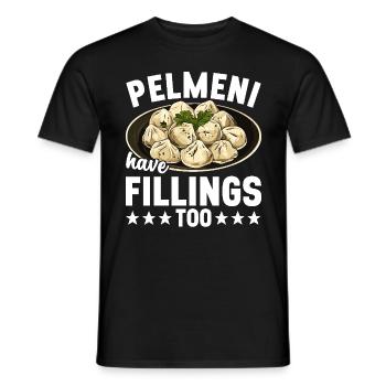 Pelmeni Cuisine russe - T-shirt homme - noir - Devant - AI Model Male 178 light (178cm)