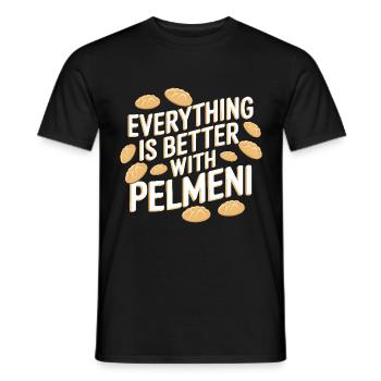 Pelmeni Cuisine russe - T-shirt homme - noir - Devant - AI Model Male 178 light (178cm)