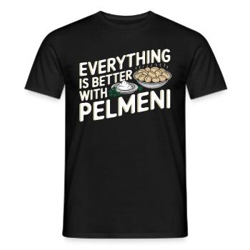 Pelmeni Cuisine russe - T-shirt homme - noir - Devant - AI Model Male 178 light (178cm)