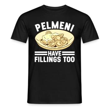 Pelmeni Russian Cuisine - Men's T-Shirt - black - Front - AI Model Male 178 light (178cm)