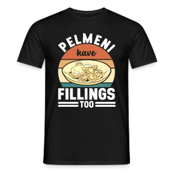Pelmeni Cuisine russe - T-shirt homme - noir - Devant - AI Model Male 178 light (178cm)