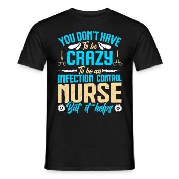 Caregiver Infection Control - Men's T-Shirt - black - Front - AI Model Male 178 light (178cm)