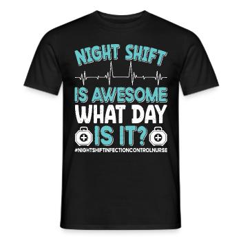 Contrôle des infections chez les soignants - T-shirt homme - noir - Devant - AI Model Male 178 light (178cm)
