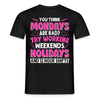 Contrôle des infections chez les soignants - T-shirt homme - noir - Devant - AI Model Male 178 light (178cm)