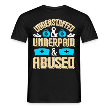 Contrôle des infections chez les soignants - T-shirt homme - noir - Devant - AI Model Male 178 light (178cm)