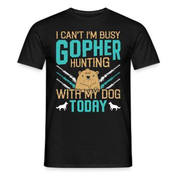 Marmotte, Chasseur, Chasse - T-shirt homme - noir - Devant - AI Model Male 178 light (178cm)