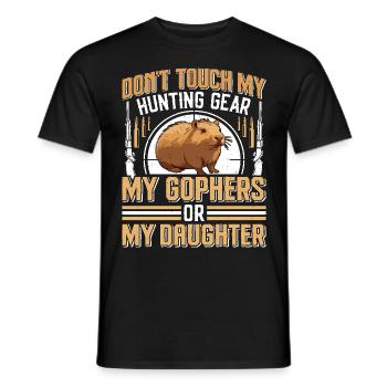Marmotte, Chasseur, Chasse - T-shirt homme - noir - Devant - AI Model Male 178 light (178cm)