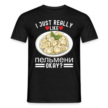 Pelmeni Cuisine russe - T-shirt homme - noir - Devant - AI Model Male 178 light (178cm)