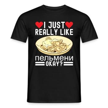 Pelmeni Cuisine russe - T-shirt homme - noir - Devant - AI Model Male 178 light (178cm)