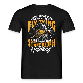 Fliegenfischen Fliegenangler - Männer T-Shirt - Schwarz - Vorne - AI Model Male 178 light (178cm)