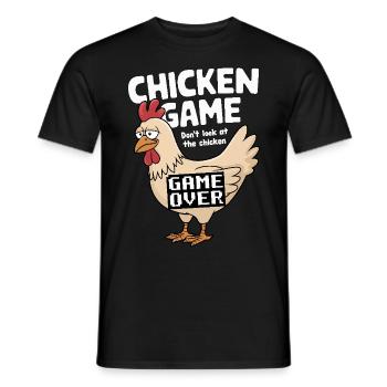 The Chicken Game Don't Look At The Chicken - Männer T-Shirt - Schwarz - Vorne - AI Model Male 178 light (178cm)