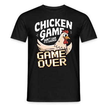 Chicken Game Dont Look At The Chicken - Männer T-Shirt - Schwarz - Vorne - AI Model Male 178 light (178cm)