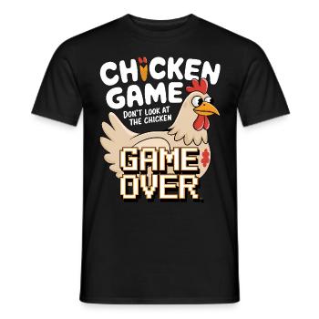 The Chicken Game Game Over - Männer T-Shirt - Schwarz - Vorne - AI Model Male 178 light (178cm)