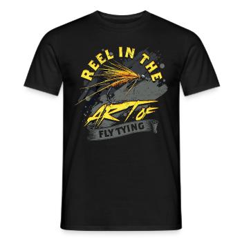 Fliegenfischen Reel In The Art Of Fly Tying - Männer T-Shirt - Schwarz - Vorne - AI Model Male 178 light (178cm)