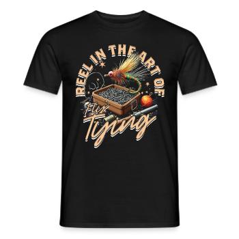 Fliegenfischen Fliegenangler - Männer T-Shirt - Schwarz - Vorne - AI Model Male 178 light (178cm)
